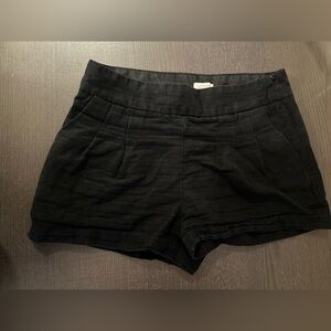J. Crew Size 2 Black Cotton/Linen Shorts